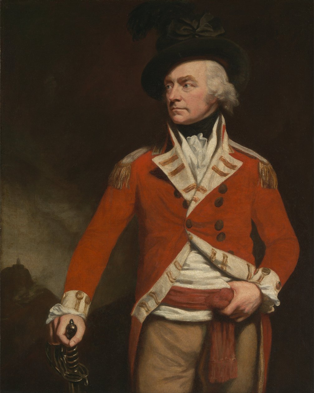 En officer i East India Uniform for det 74. (Highland) regiment, tidligere kaldet oberst Dona ... af John Opie