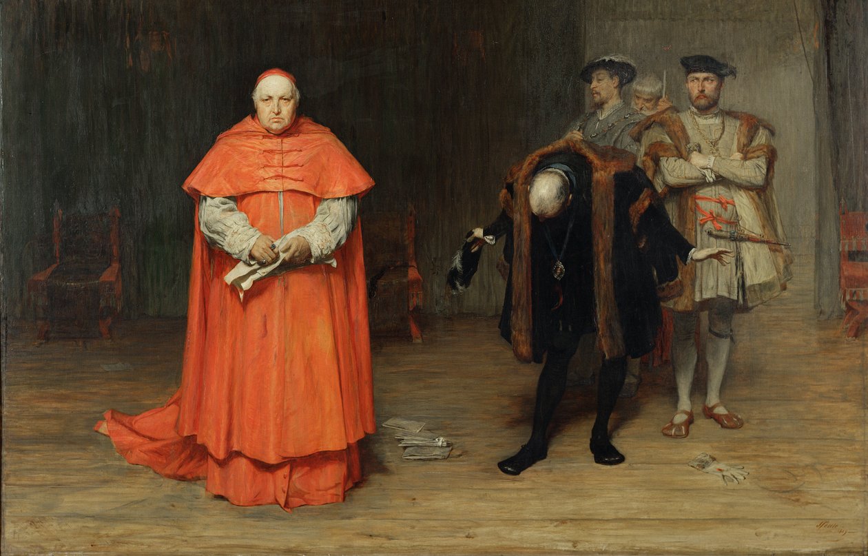 Kardinal Wolseys skændsel (1475-1530) af John Pettie
