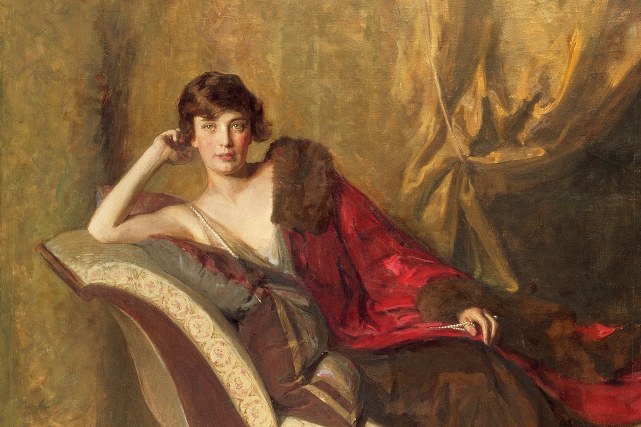 Grevinde Michael Karolyi tilbagelænet på en divan, 1918 detalje af 137824 af John Quincy Adams