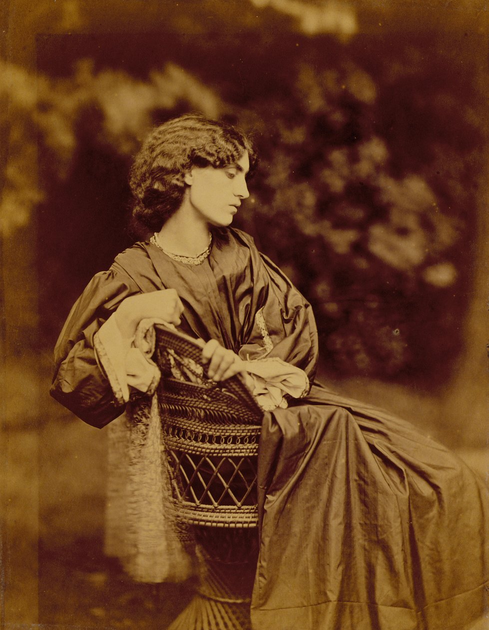 Portræt af Jane Morris (1839-1914) 1865 (albumenprint) (se også 265085) af John R. Parsons