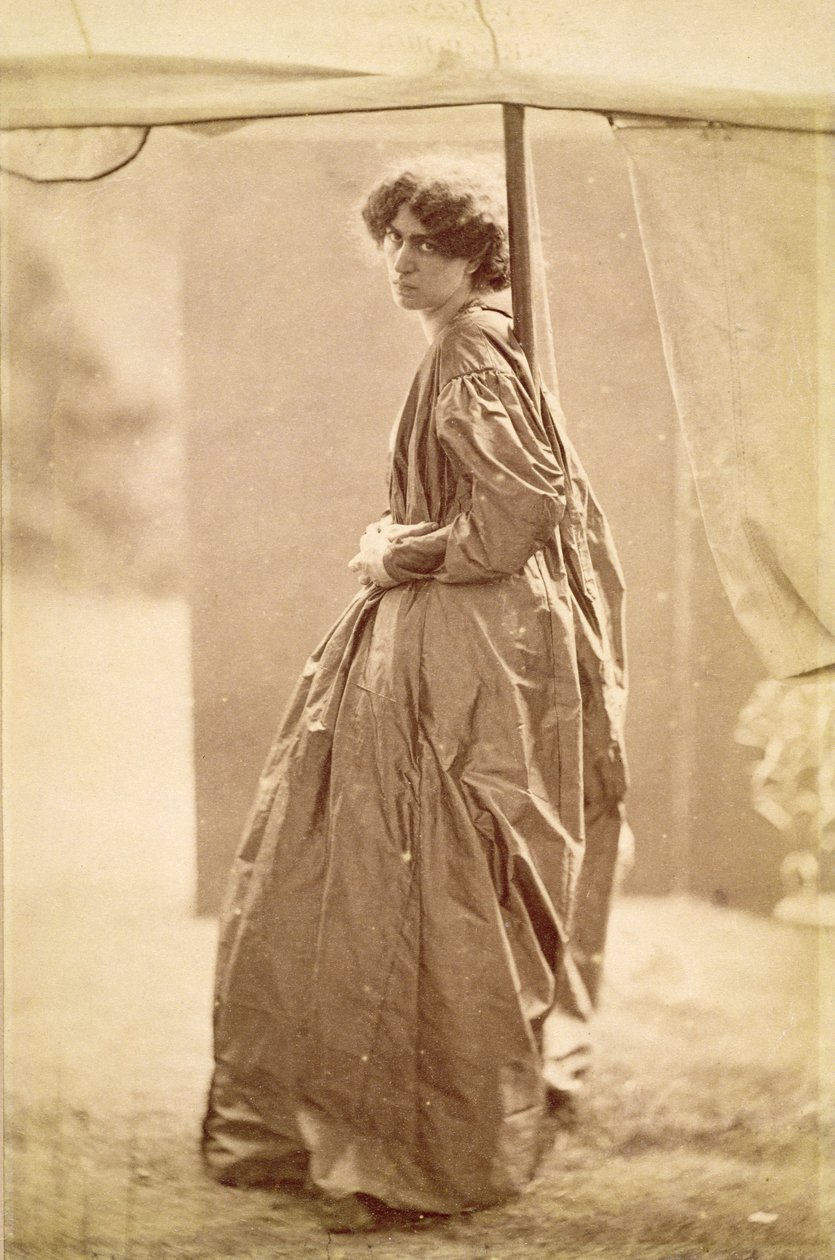 Portræt af Jane Morris (1839-1914) 1865 (albumin print) (se også 265089) af John R. Parsons