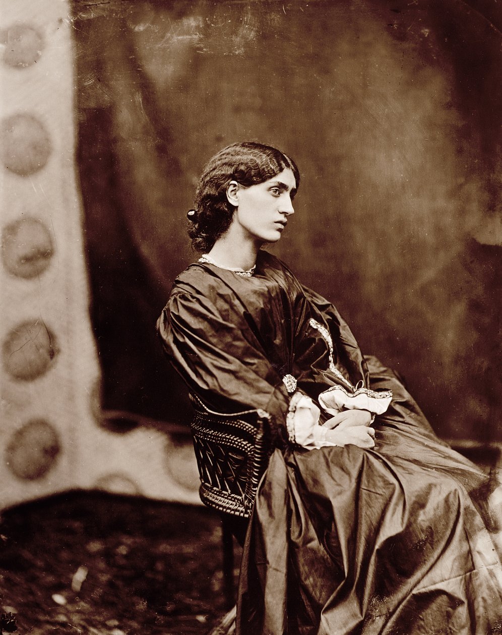 Portræt af Jane Morris (1839-1914) 1865 (albumin print) af John R. Parsons
