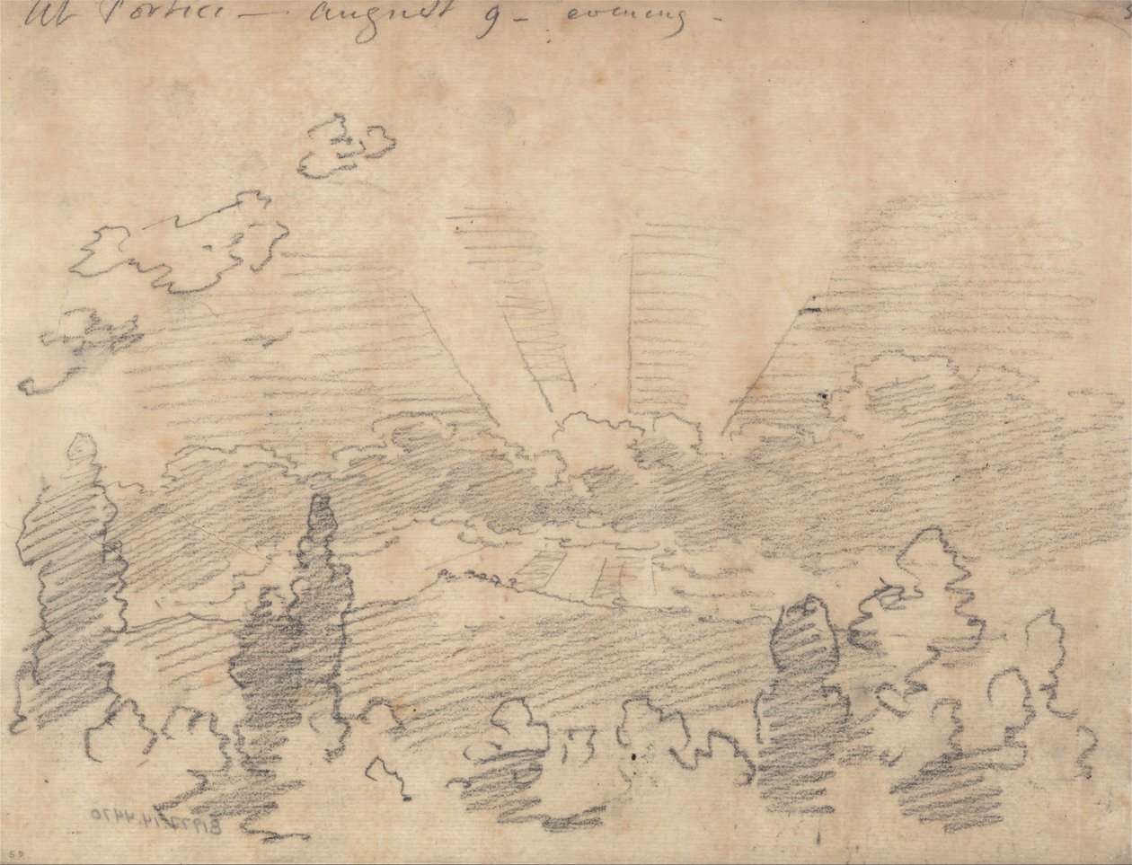 På Portici, aften, 9. august af John Robert Cozens