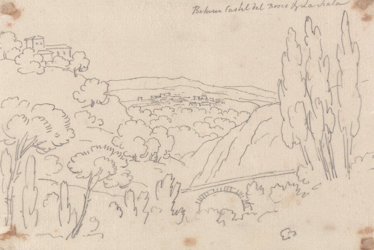 Mellem Castel del Bosco og La Scala af John Robert Cozens
