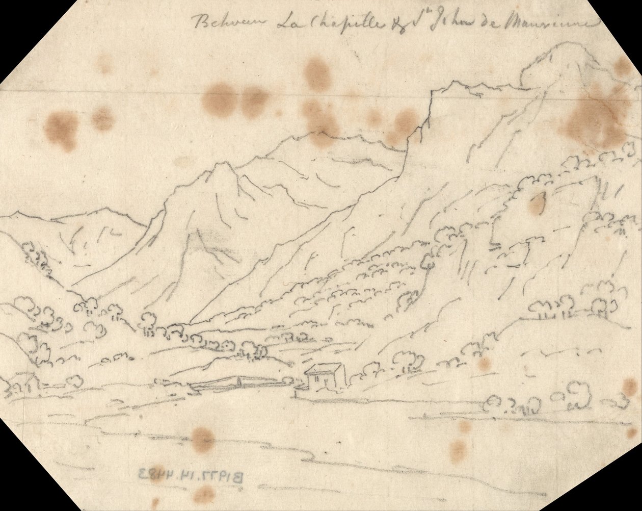Mellem La Chapelle og St. John de Maurienne af John Robert Cozens