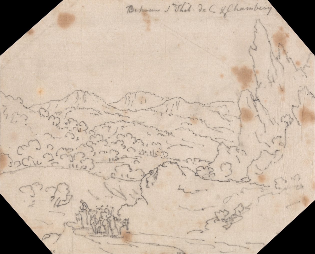 Mellem Saint-Thibaud-de-Couz og Chambery af John Robert Cozens