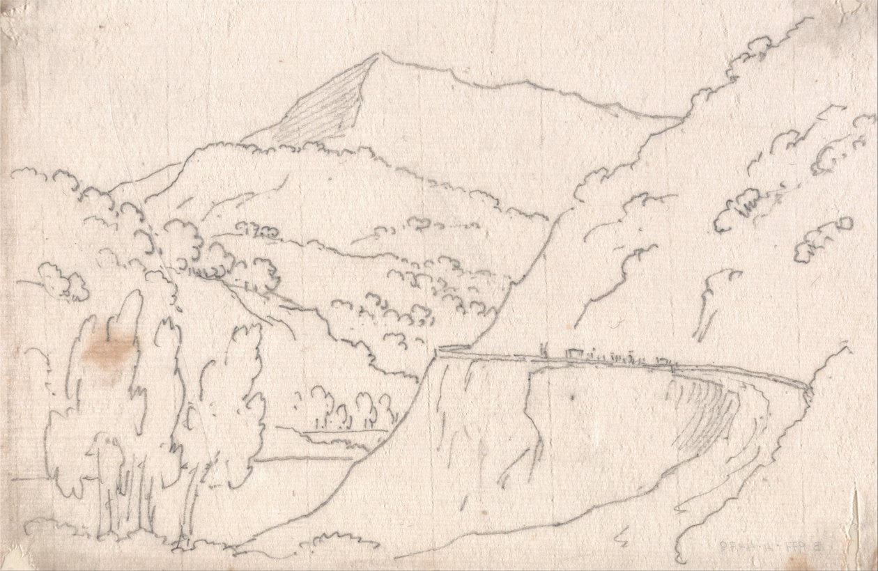 Mellem Tavarnelle und Capriano af John Robert Cozens