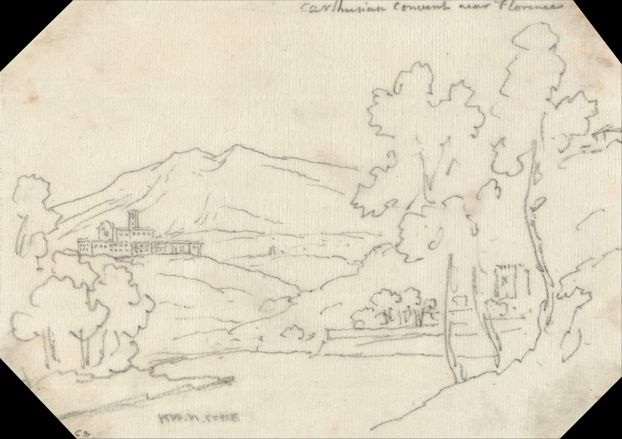 Carthusian Convent nær Firenze af John Robert Cozens