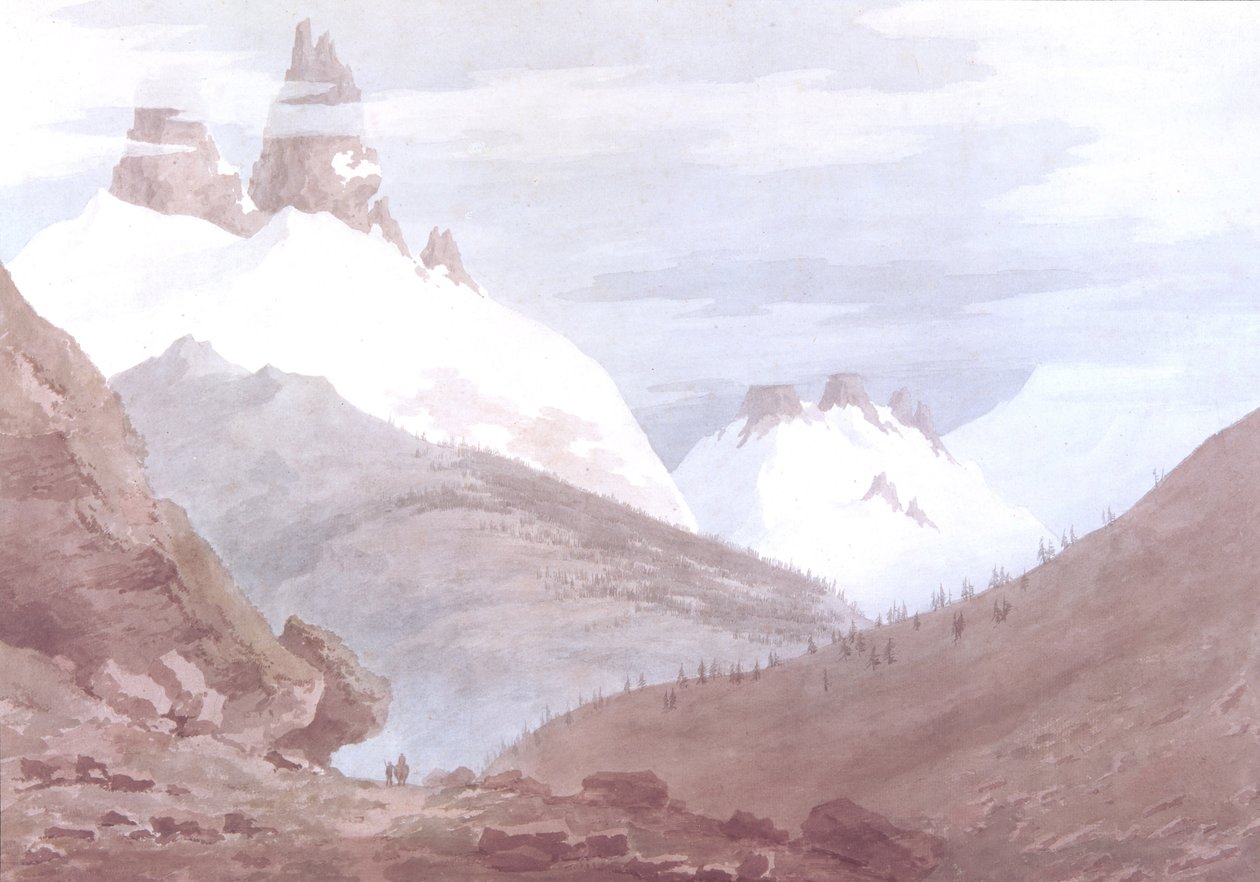 Chamonix og Martigny af John Robert Cozens