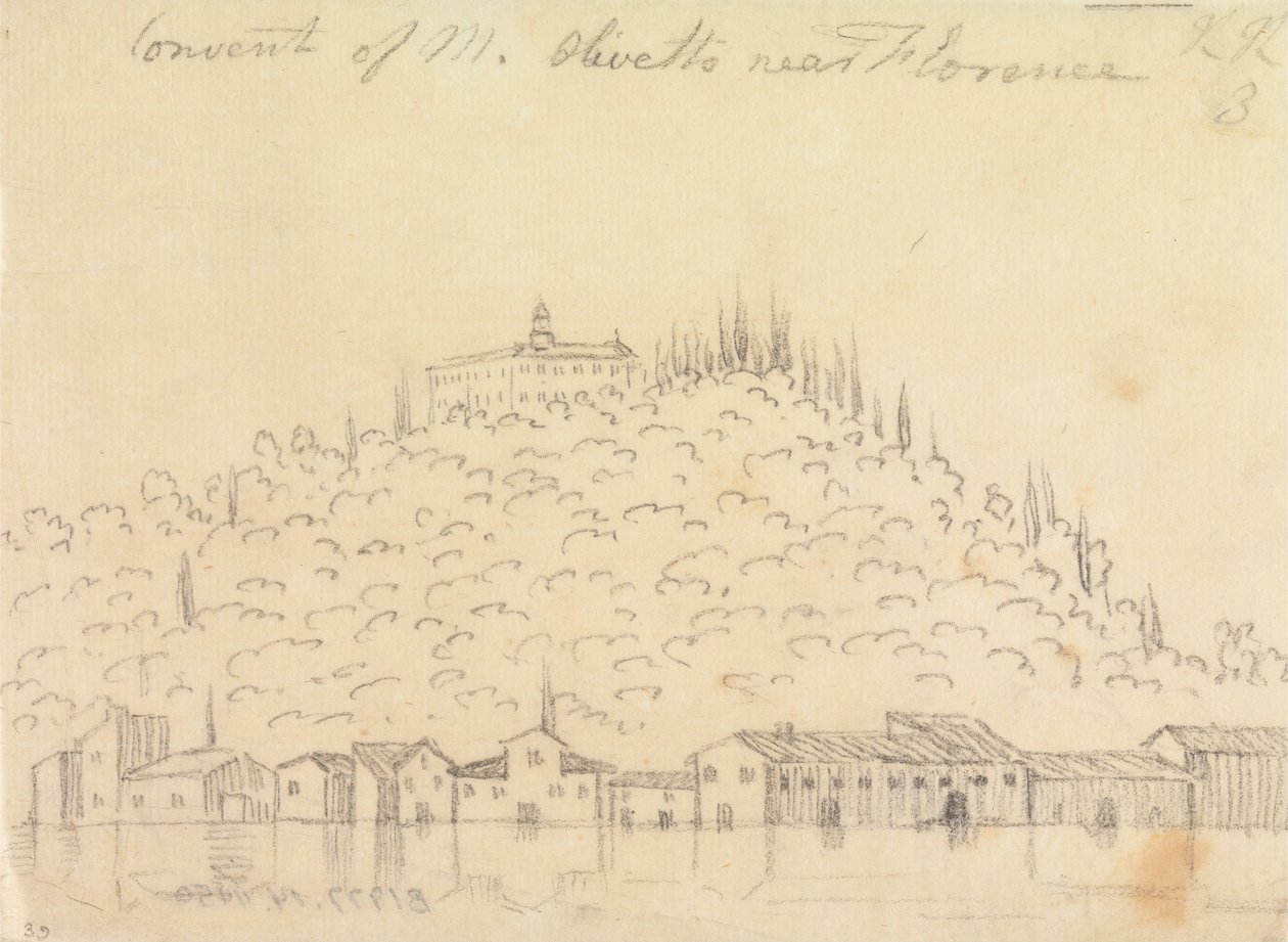 Kloster Monte Olivetto nær Firenze af John Robert Cozens