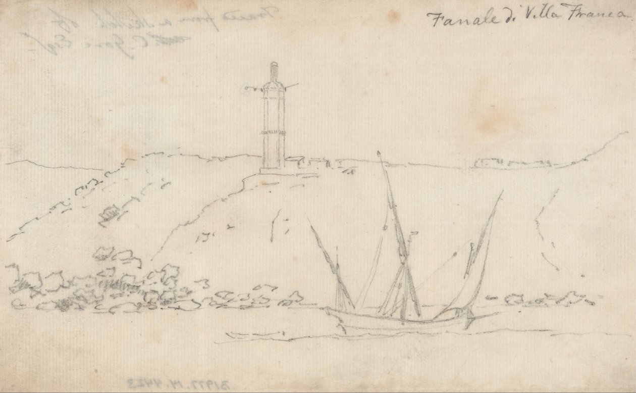 Villa Franca fyrtårn af John Robert Cozens