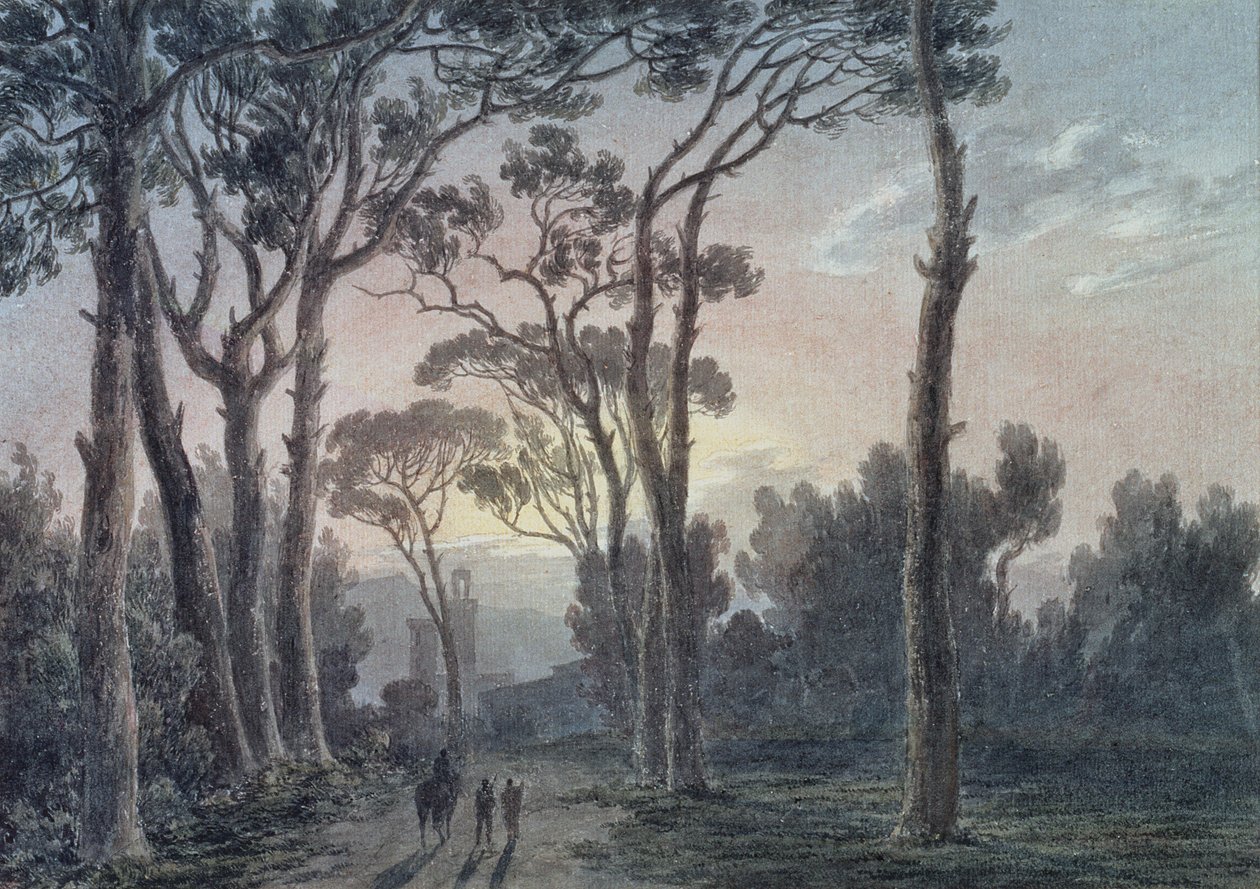 Firenze fra en skov nær Cascine af John Robert Cozens