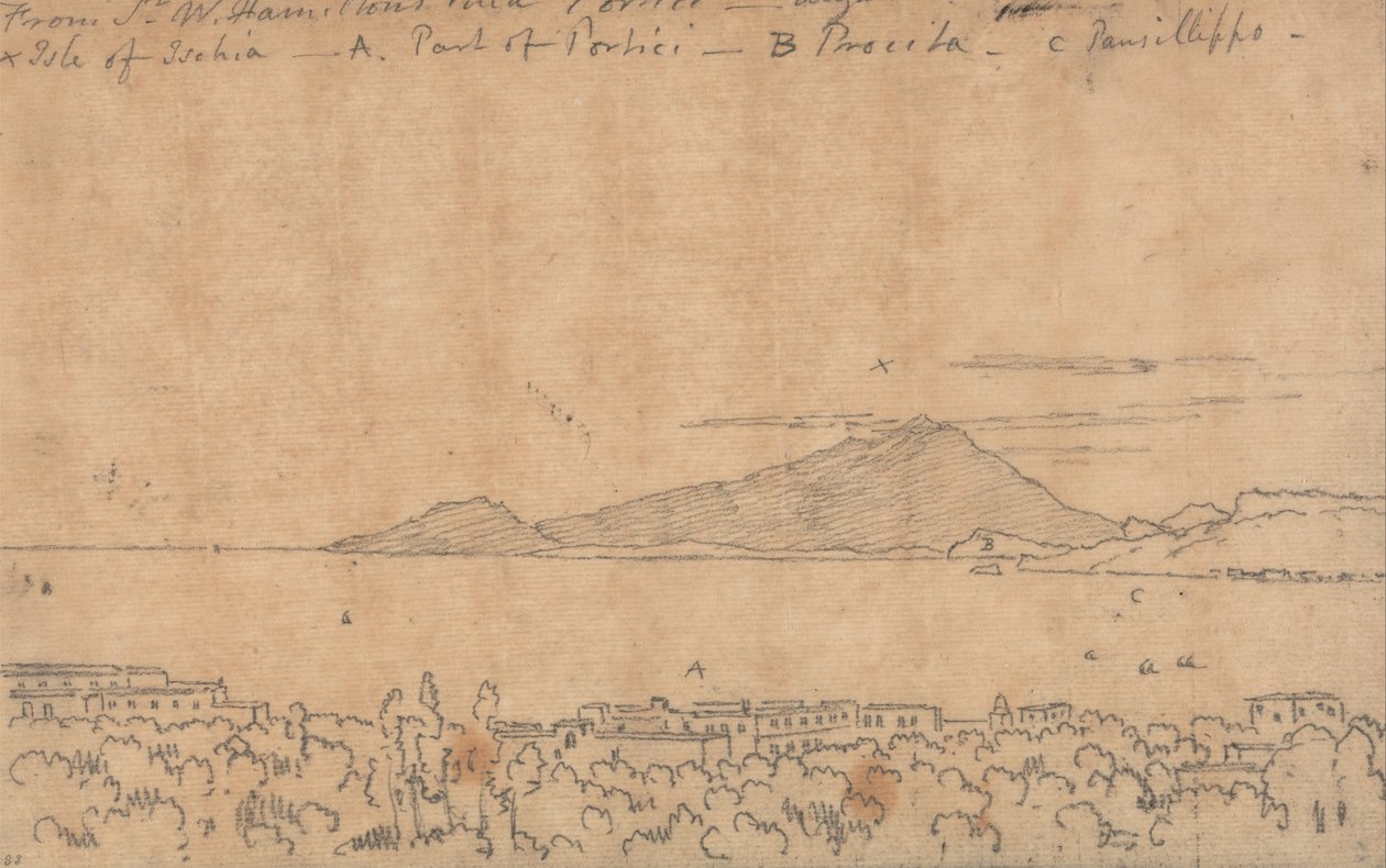 Fra Sir W. Hamiltons Villa, Portici, 12. august af John Robert Cozens