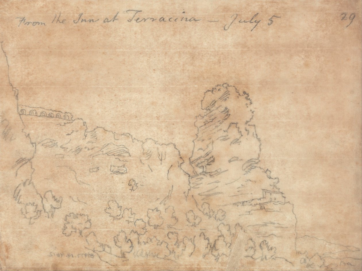 Fra kroen på Terracina af John Robert Cozens