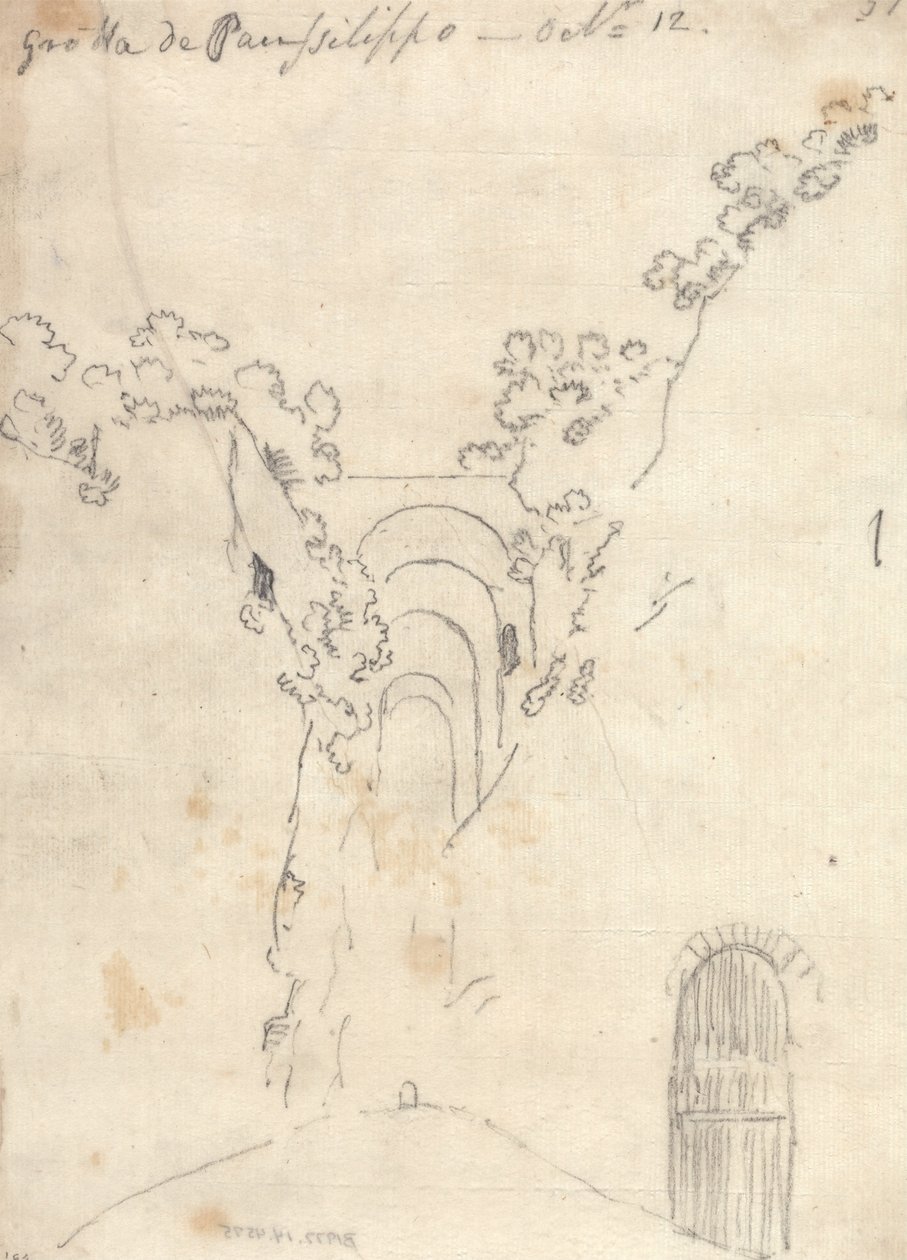 Grotte af Posillipo af John Robert Cozens
