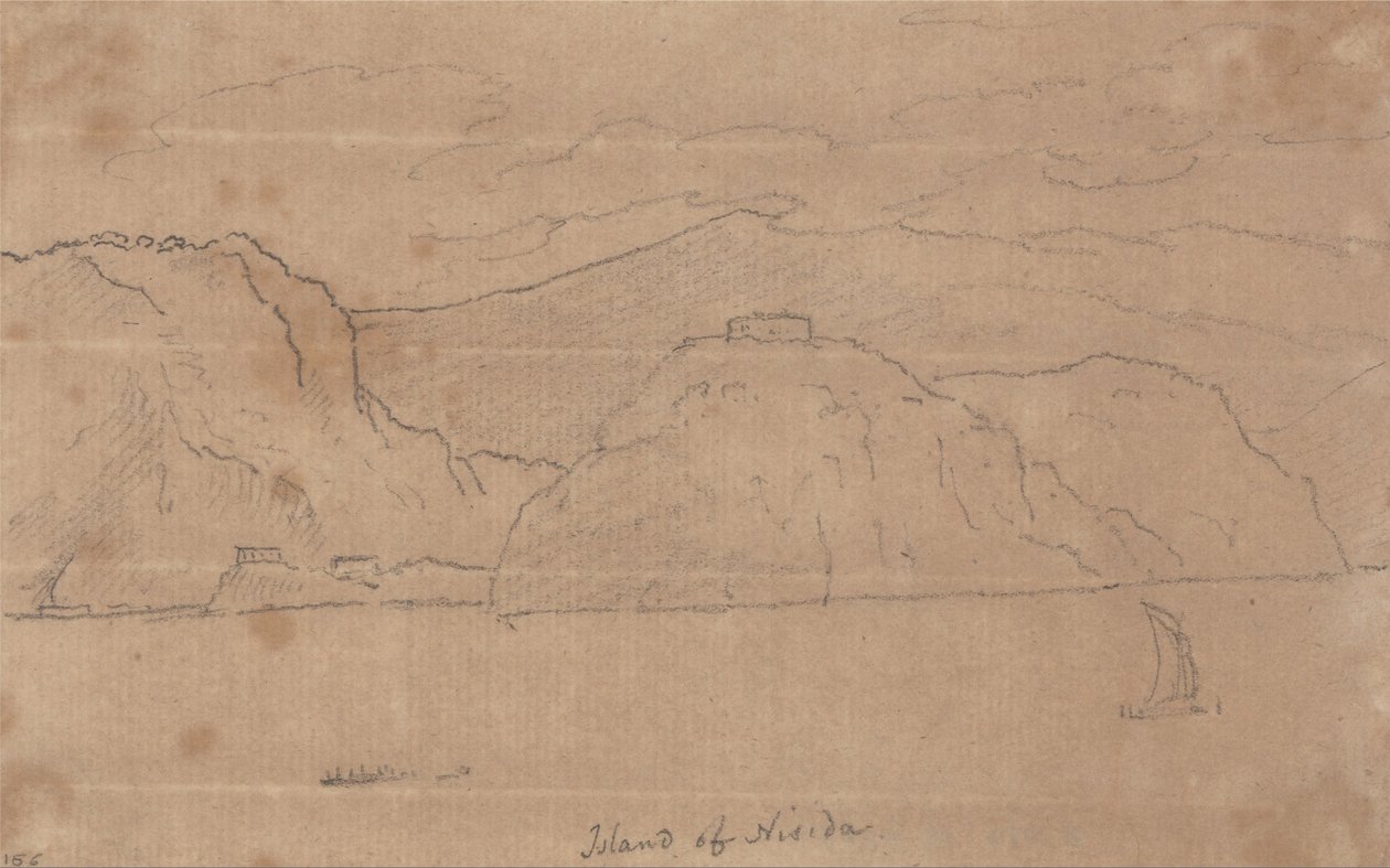 Øen Nisida af John Robert Cozens