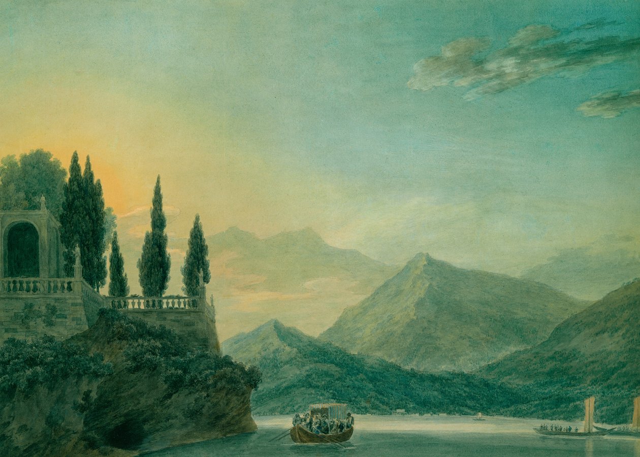 Isola Bella, Lago Maggiore, i skumringen af John Robert Cozens