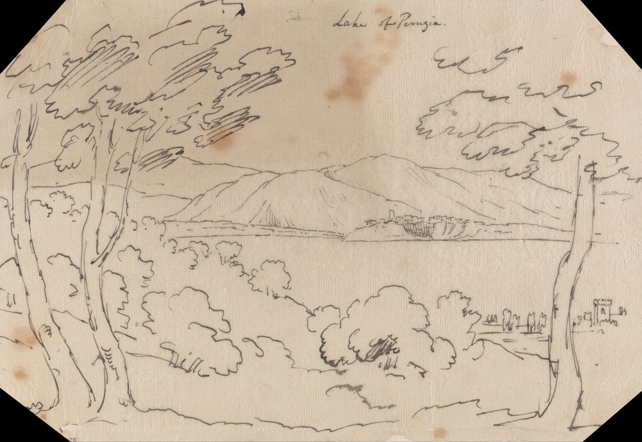 Søen Perugia af John Robert Cozens