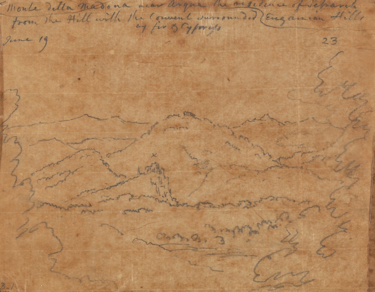 Madonna fra Madonna nær Arquà, 19. juni af John Robert Cozens