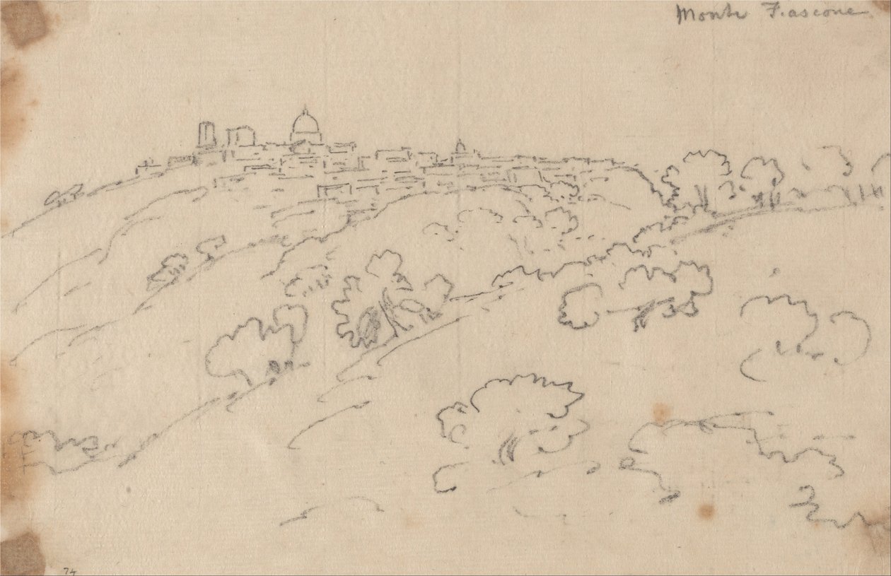 Monte Fiascone af John Robert Cozens