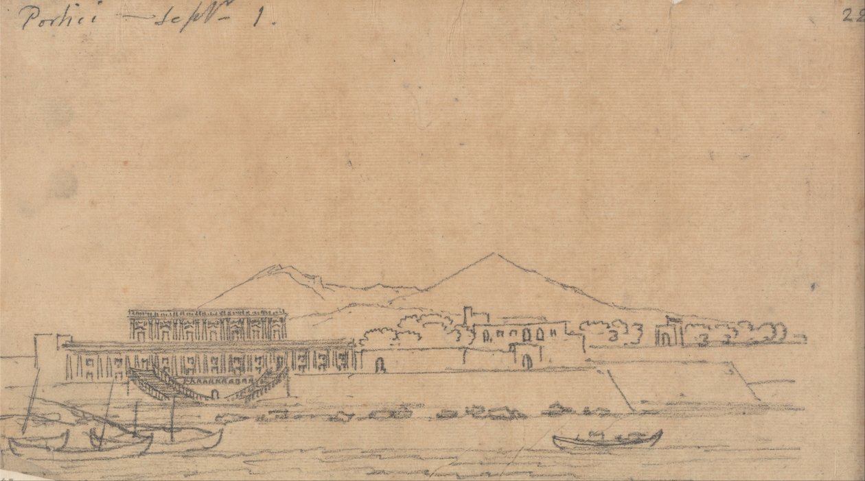 Portici, 1. september af John Robert Cozens