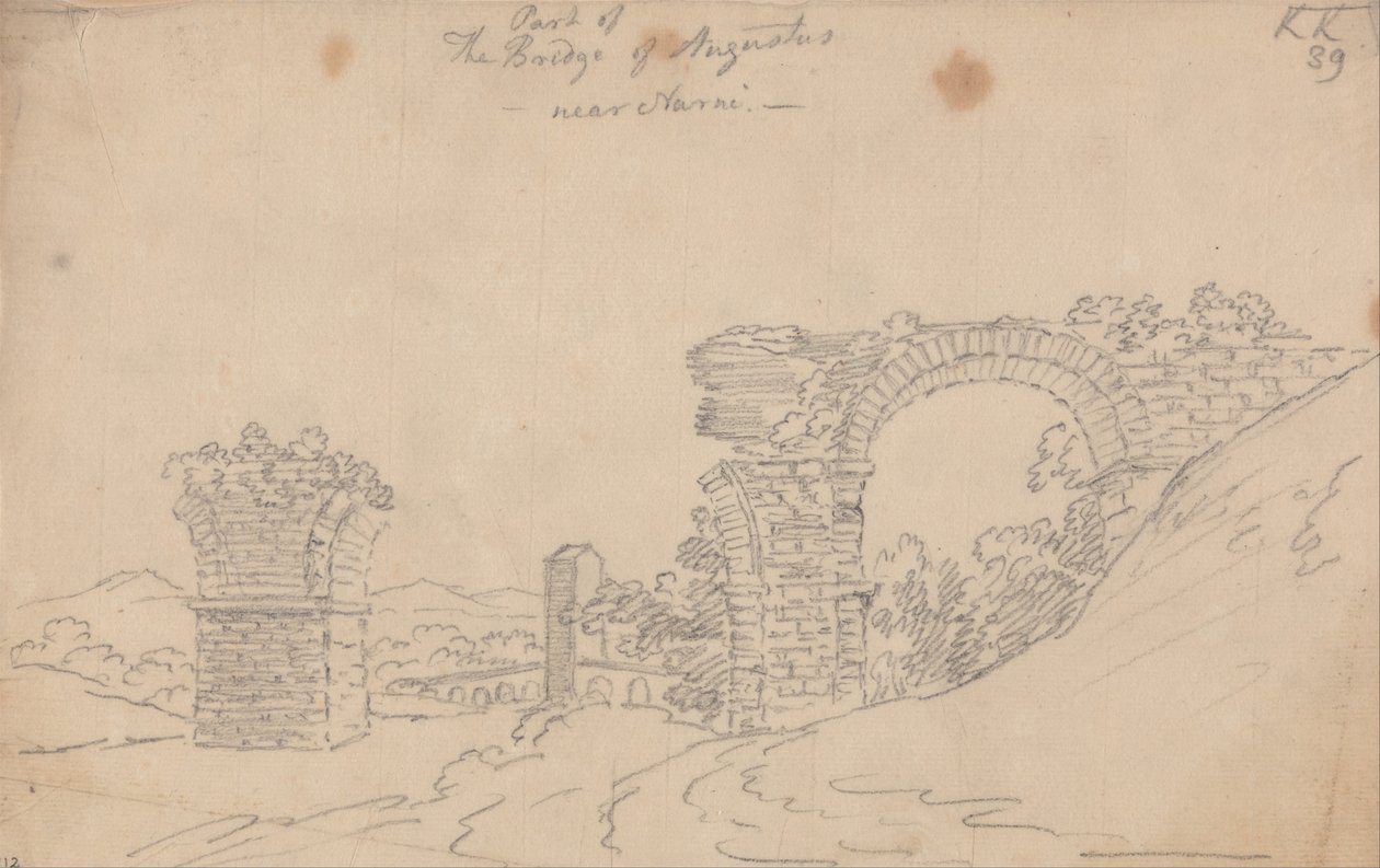 Augustusbroen nær Narni af John Robert Cozens
