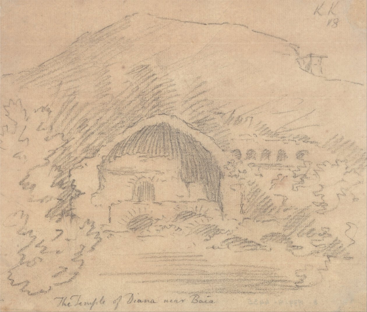 Diana -templet nær Baia af John Robert Cozens