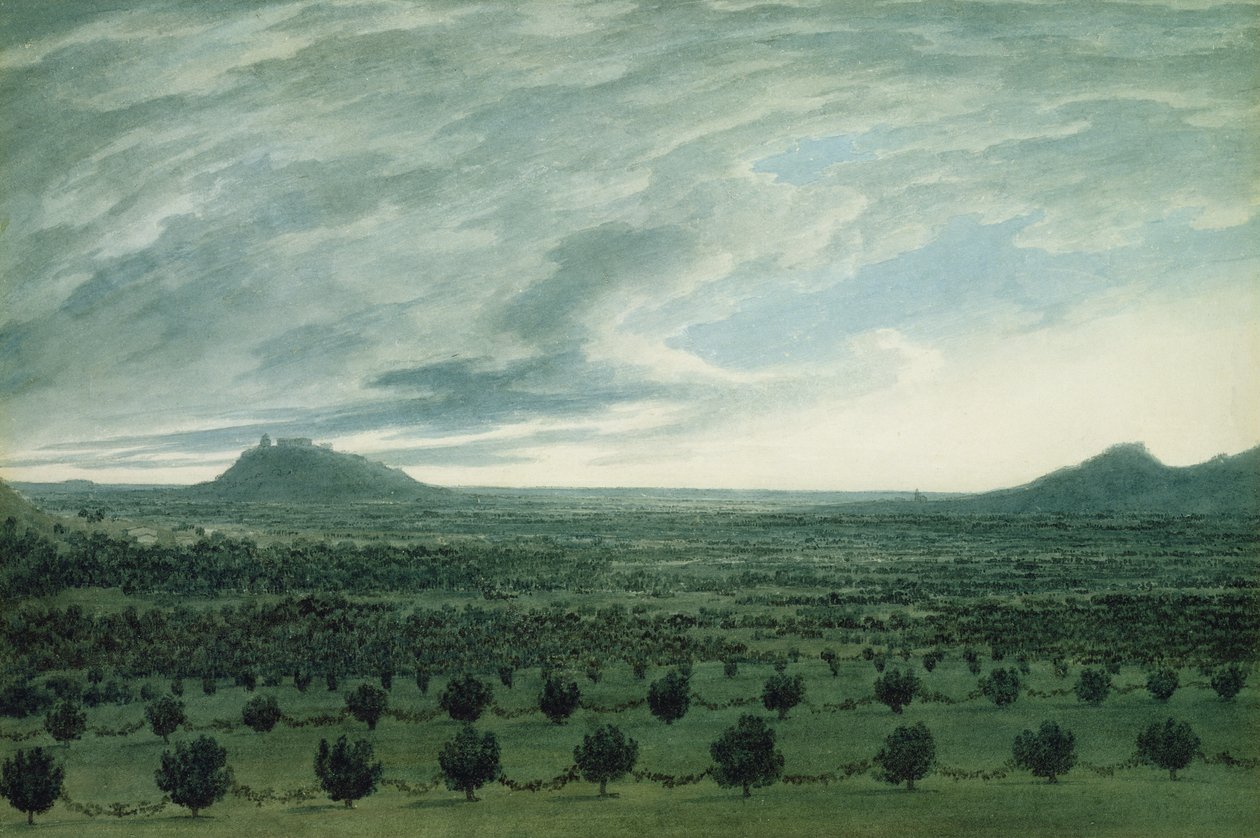 Udsigt fra Mirabella, ca. 1782 af John Robert Cozens