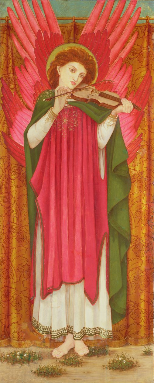 Engel spiller på en violin af John Roddam Spencer Stanhope