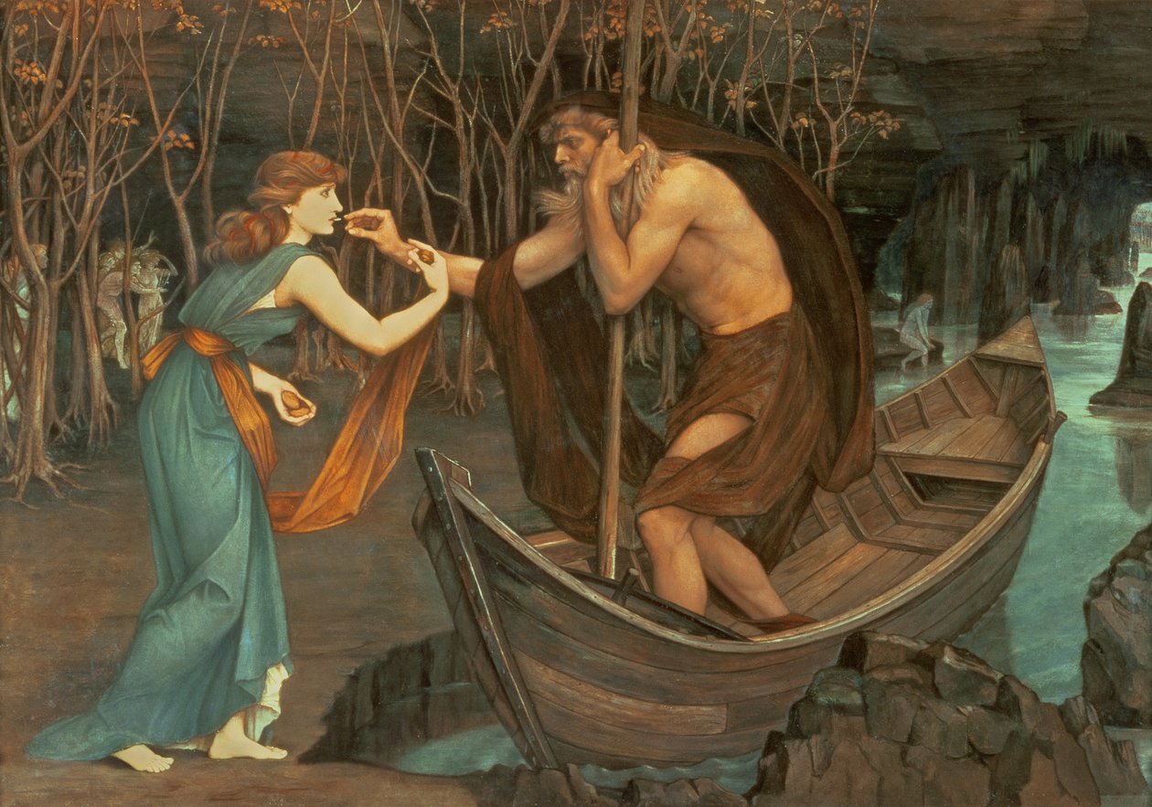 Charon og Psyche af John Roddam Spencer Stanhope