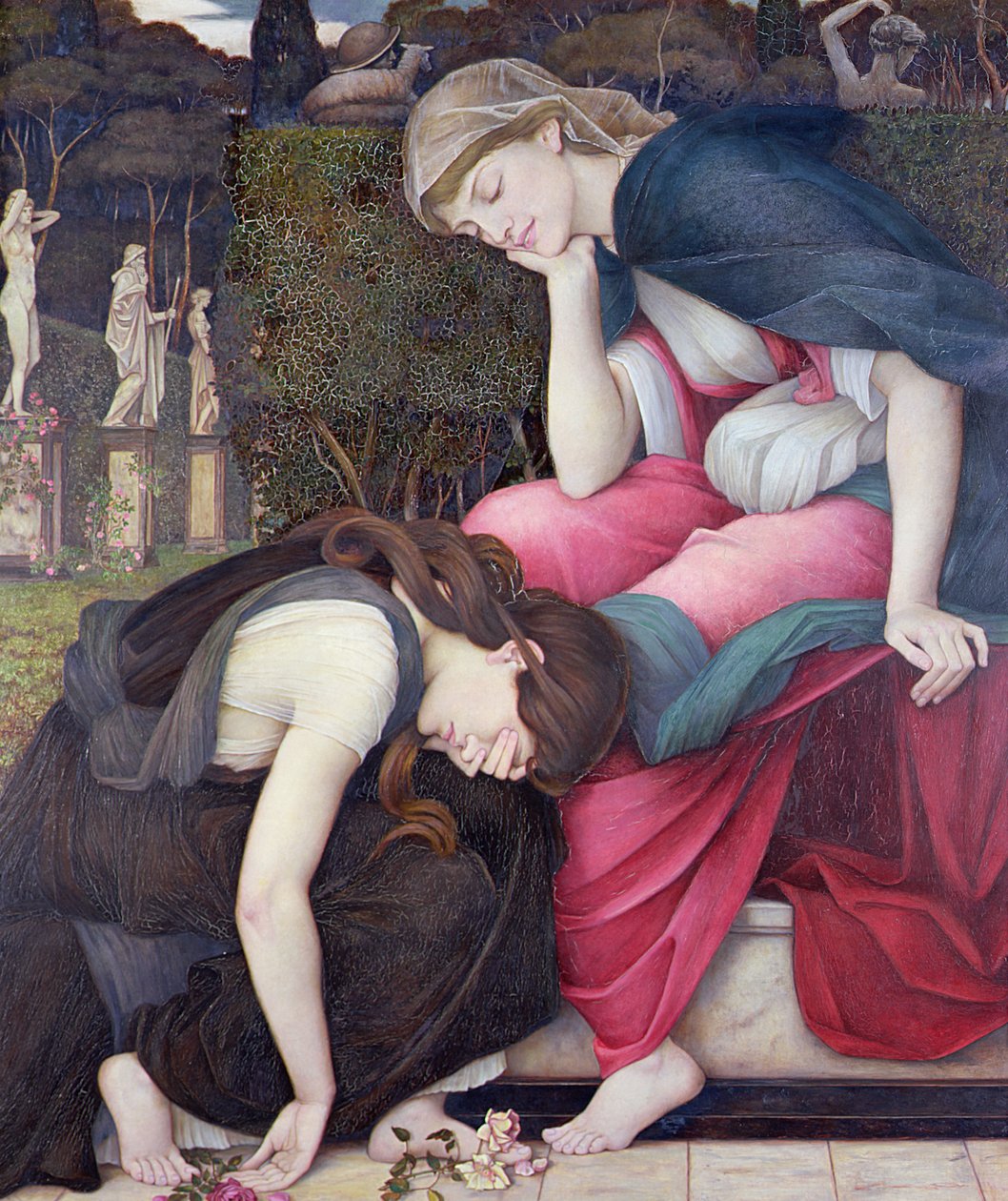 Tålmodighed på et monument smilende til sorg, udst. 1884 af John Roddam Spencer Stanhope
