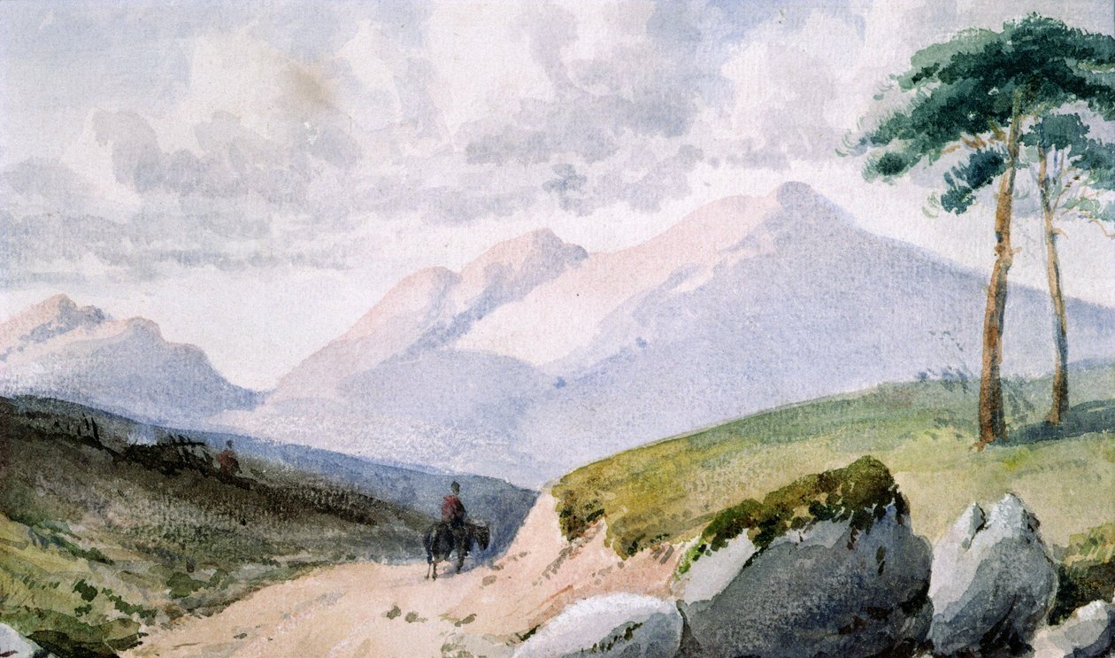 bjergrigt landskab af John Ruskin