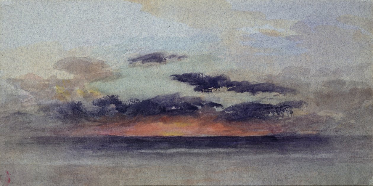 Stormfuld solnedgang af John Ruskin