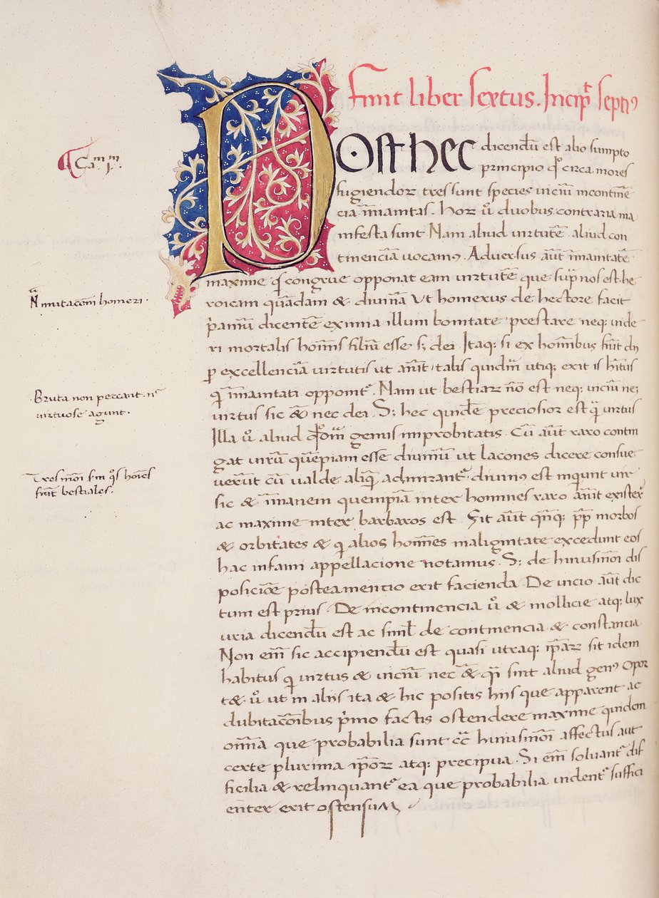 Ms.228, f.54v: Side fra Aristoteles