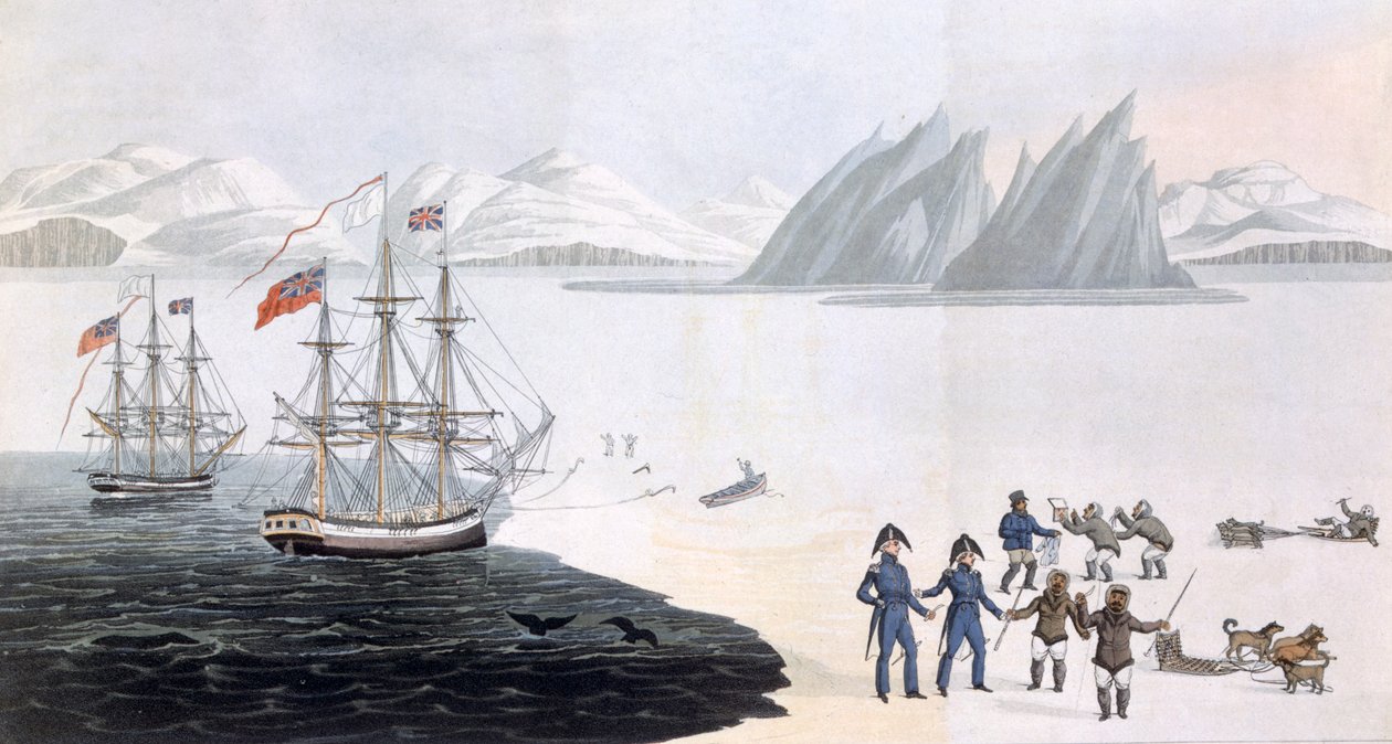 Første kommunikation med de indfødte i Prince Regent