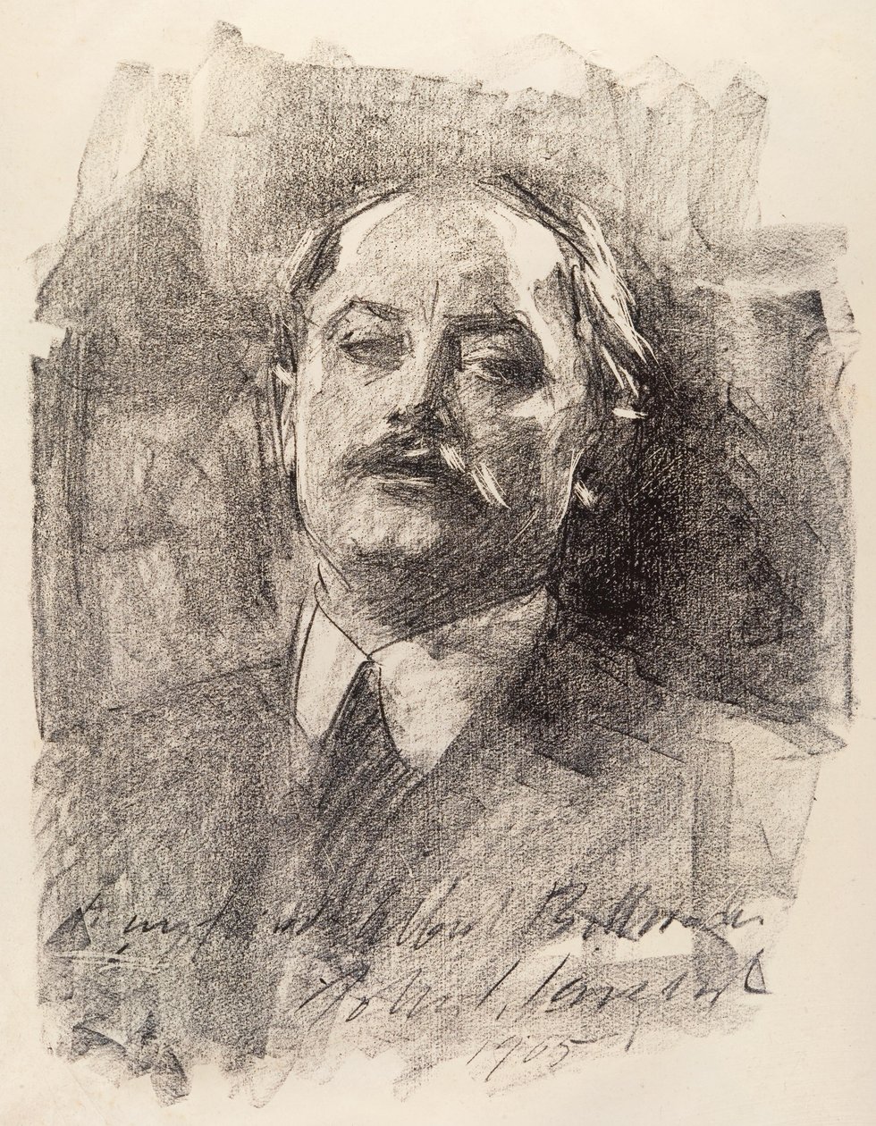 Portræt af Albert Belleroche, 1905 af John Sargent Noble