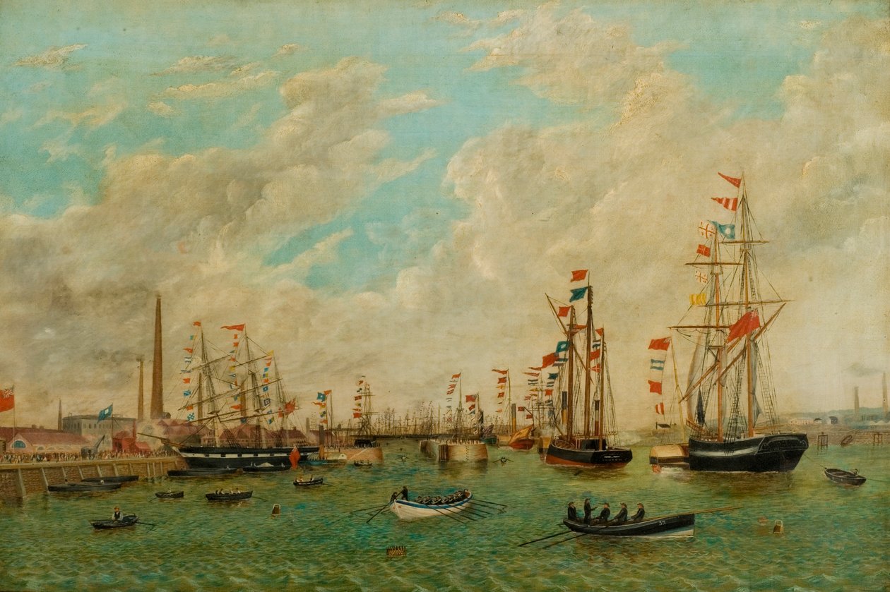 Åbning af Tyne Dock, 3. marts 1859 af John Scott