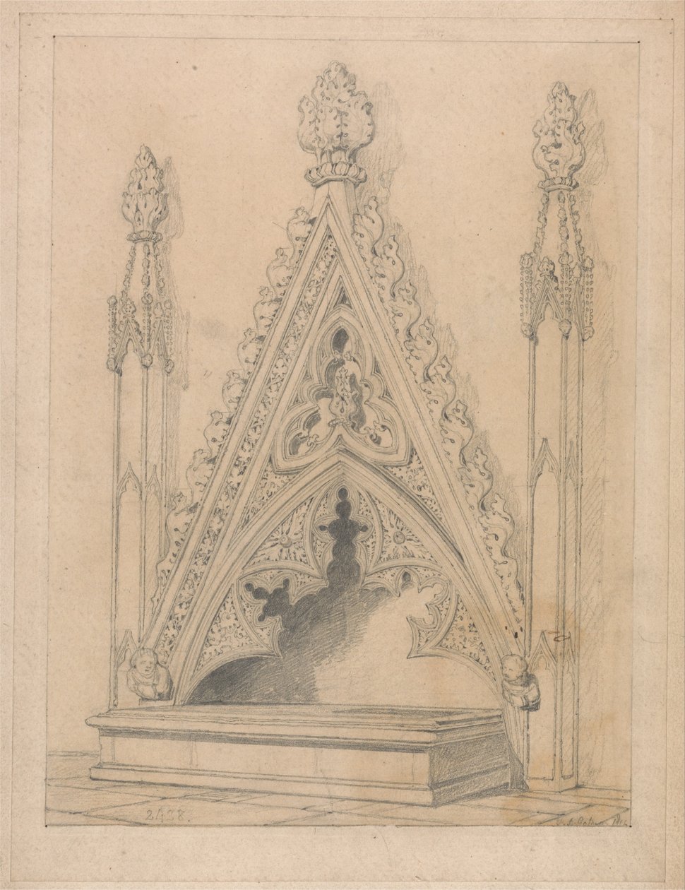 Et monument i Raveningham Church, Norfolk af John Sell Cotman