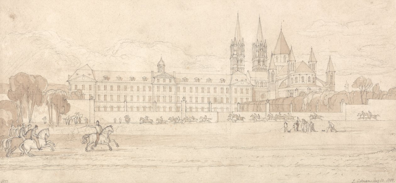 Abbey Aux Hommes, Caen af John Sell Cotman