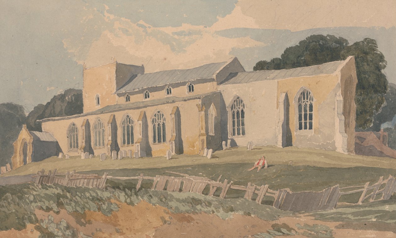 Blickling Church, Norfolk, fra Sydøst af John Sell Cotman