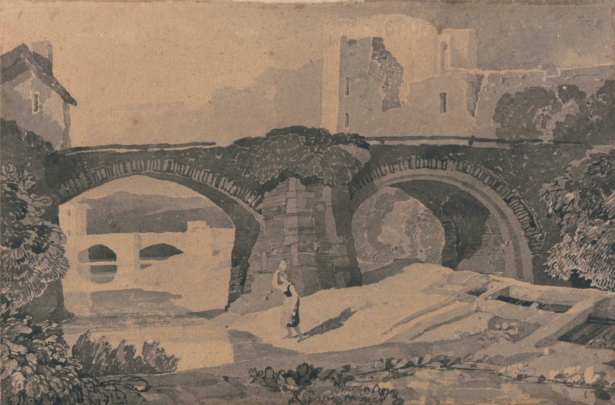Brecon Bridge, Yorkshire af John Sell Cotman
