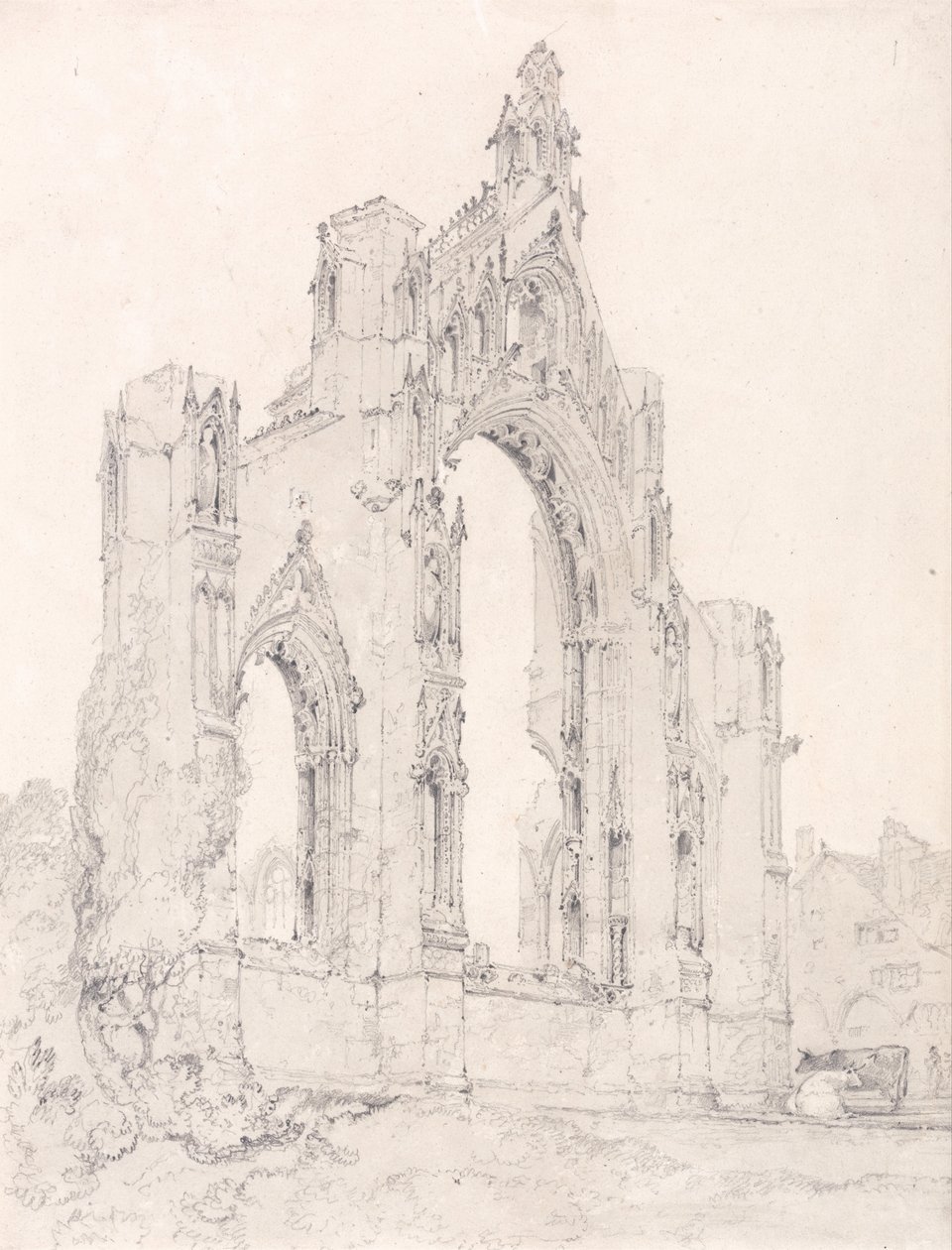 East End af Howden Church, Yorkshire af John Sell Cotman