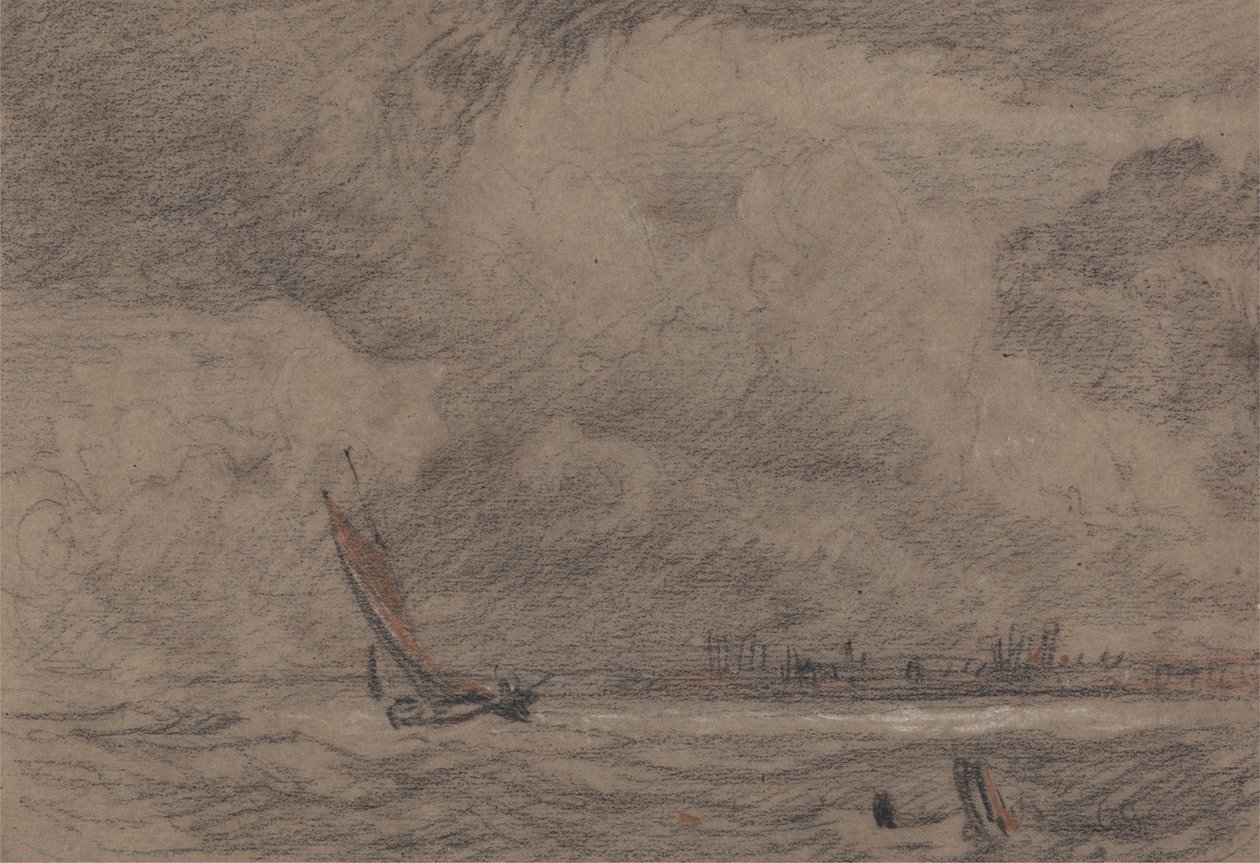 Fiskefartøj ud for Yarmouth af John Sell Cotman