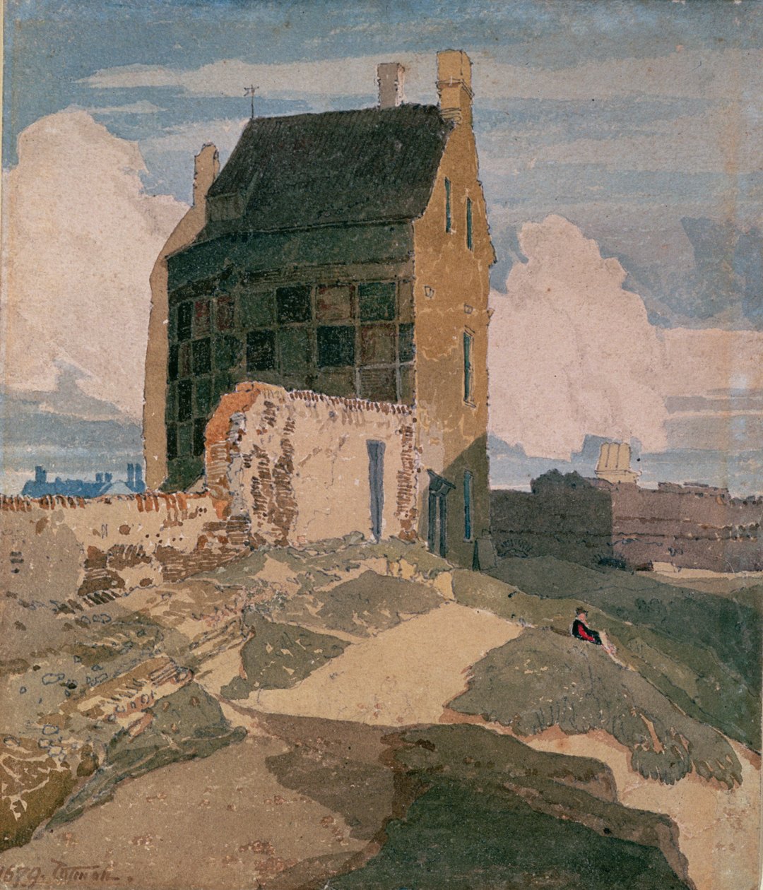 On the Walls, Great Yarmouth, ca. 1812 af John Sell Cotman