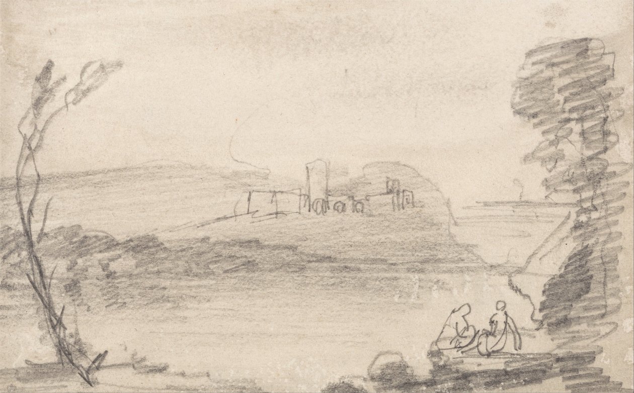 Ruin on a Lake, på Richard Wilsons måde af John Sell Cotman