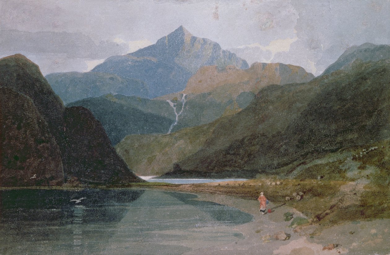Snowdon, North Wales af John Sell Cotman