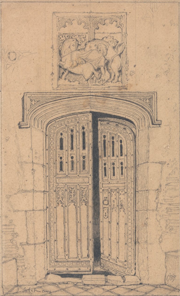 South Door, Arminghall Hall, Norfolk af John Sell Cotman