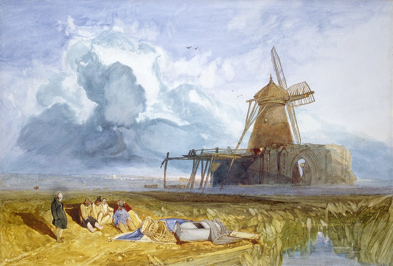St. Benets Abbey, Norfolk, 1831 (wc på papir) af John Sell Cotman