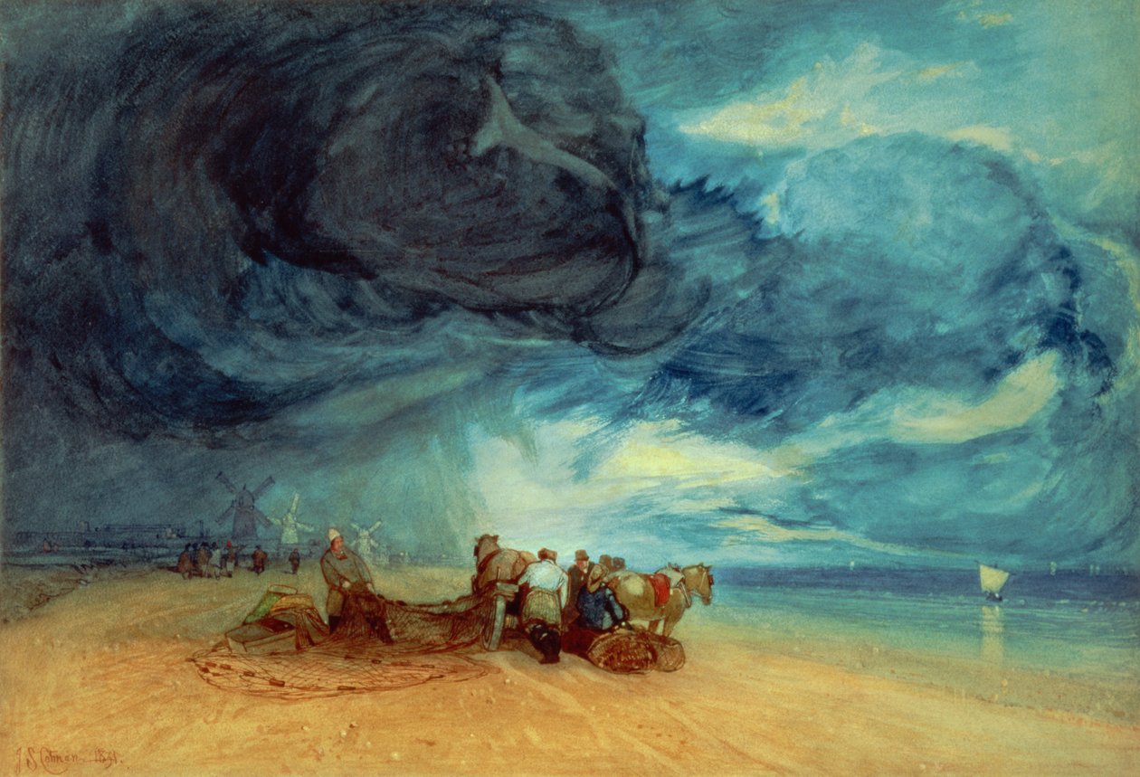 Storm på Yarmouth Beach, 1831 af John Sell Cotman