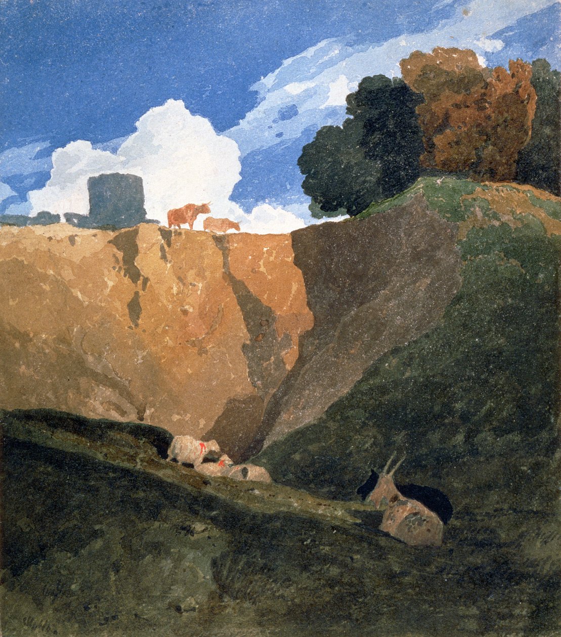 Mergelgraven, ca. 1809-10 af John Sell Cotman